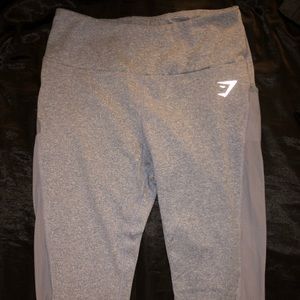 Blue Gymshark Speckled Dry Leggings Mesh Sides